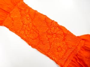 正絹　絞り　帯揚げ